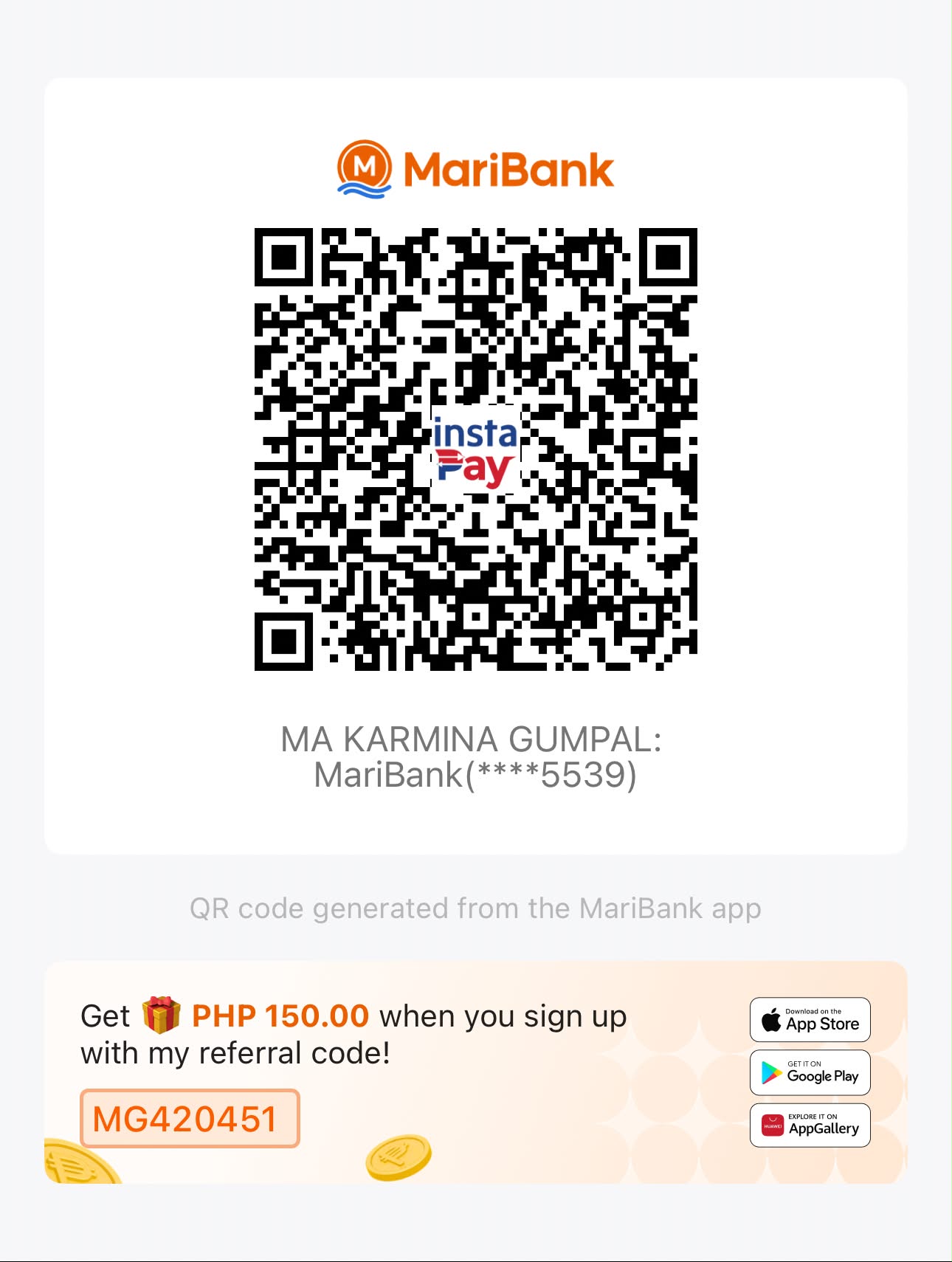 Maribank QR code